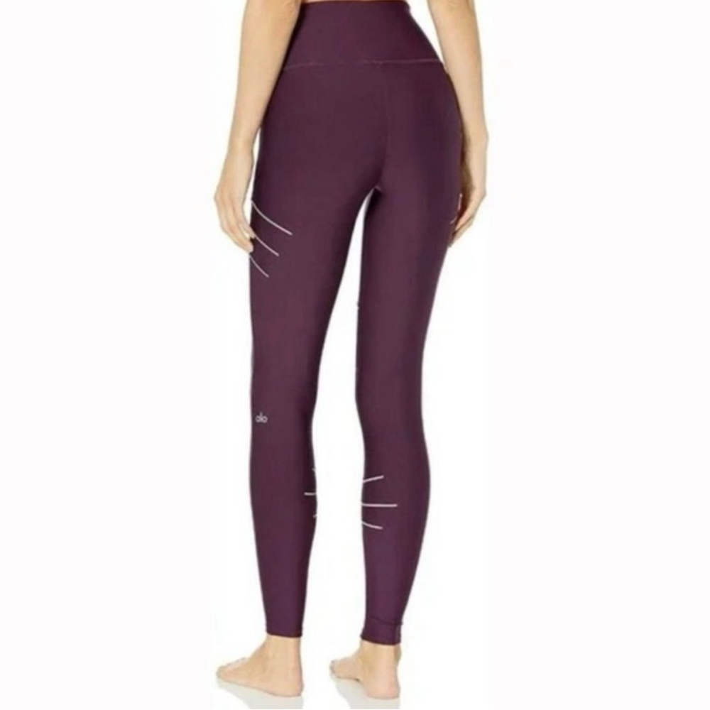 Alo Yoga High waist  Sequence  Legging  Black Plum  Large  NWOT - Picture 3 of 10
